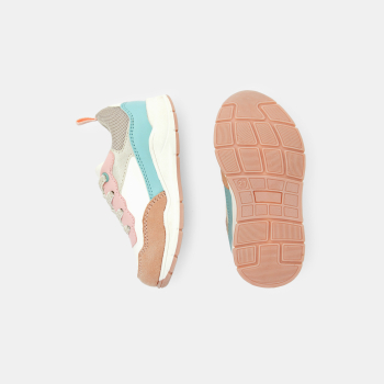 حذاء رياضي بيج وردي للفتيات